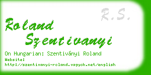 roland szentivanyi business card